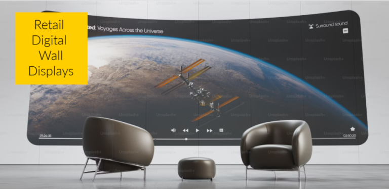 Usos creativos de los displays digitales de pared en el comercio minorista