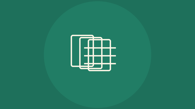 Icono lineal de hojas conectadas sobre fondo verde para conectar una API